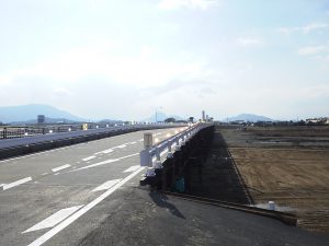 県道善通寺綾歌線(中方橋)災害復旧工事(仮設工)(第2工区)写真